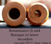 [end view of renaissance and baroque recorders