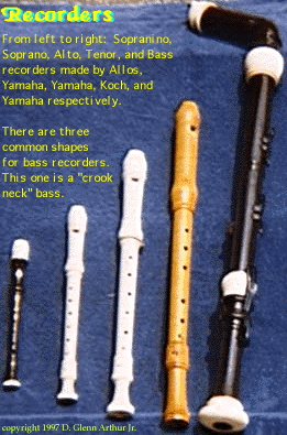 [photo of several sizes of recorders